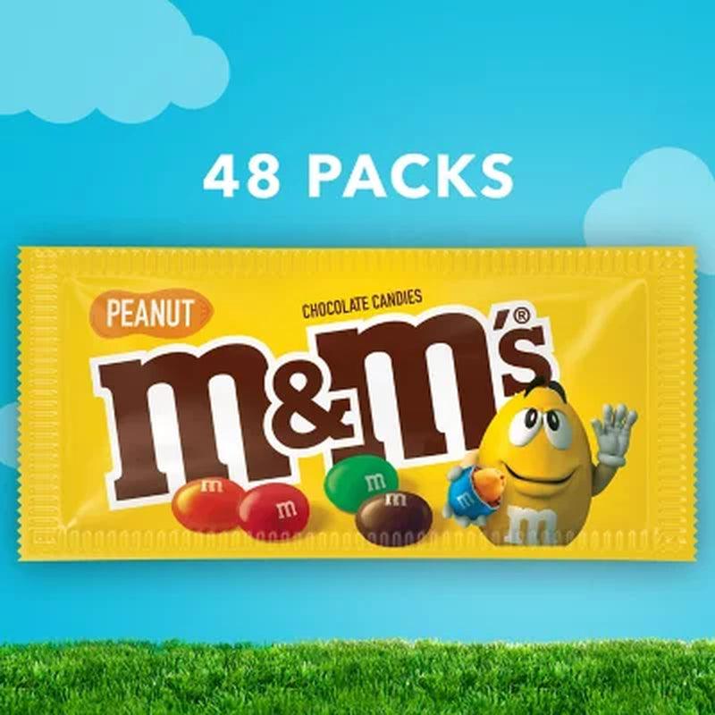 M&M'S Peanut Milk Chocolate Full Size Bulk Candy (48 Ct.)