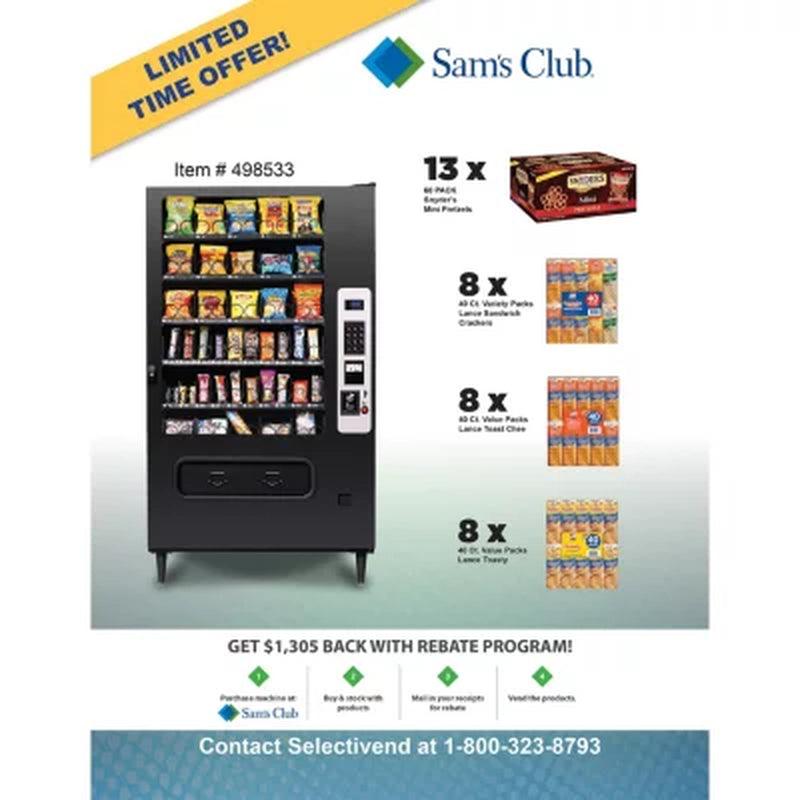 Selectivend WS5000 40 Selection Snack Vending Machine with Card Reader