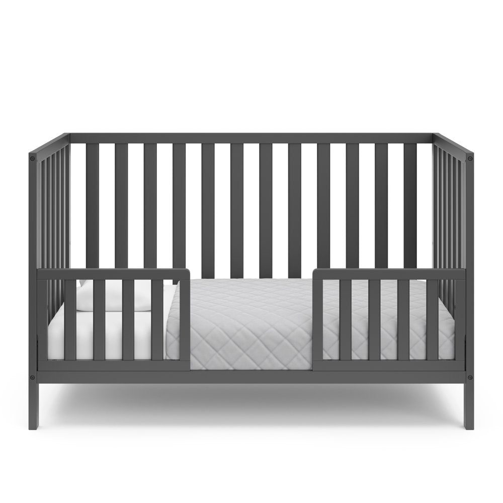 Storkcraft Sunset 4 in 1 Convertible Baby Crib, Gray