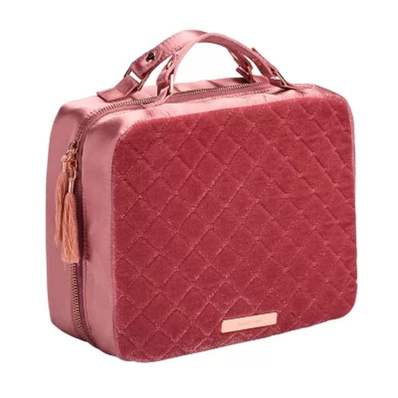 Tartan + Twine Deluxe Weekender Case, Pink Velvet - 6 Piece Set