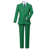 Boys Ring Bearer Suits Boy'S Tuxedo Suits Wedding Outfit Suit Kids Suit Set Formal Dress Clothes Dresswear Green for Boys Size 6