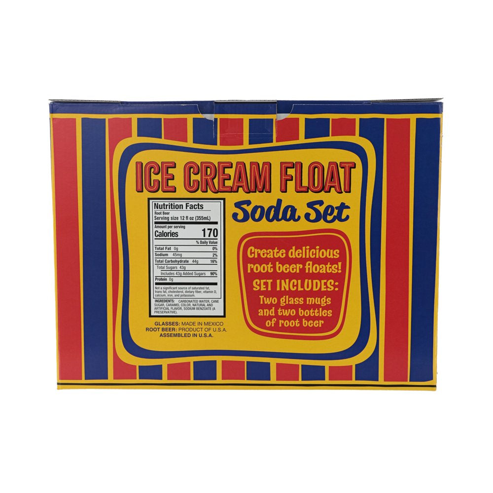 Holiday Ice Cream Float Gift Set, 24 Oz. 4 Piece, 1 Count per Pack