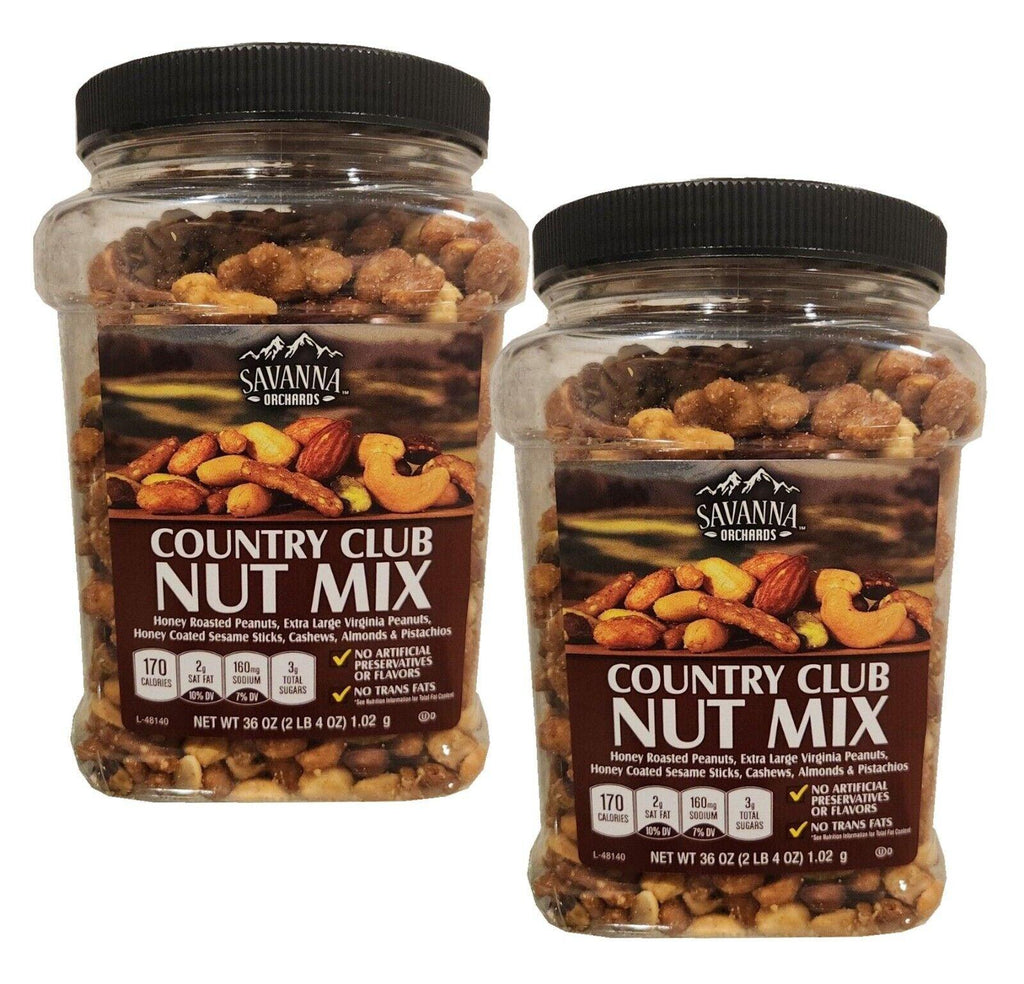 2 Packs Savanna Orchards Country Club Nut Mix, 36 Ounce – dealwake