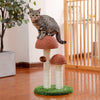 PAWZ Road 2 Mushrooms Cat Scratching Post 19" Sisal Claw Scratcher for Kittens and Small Cats, Brown