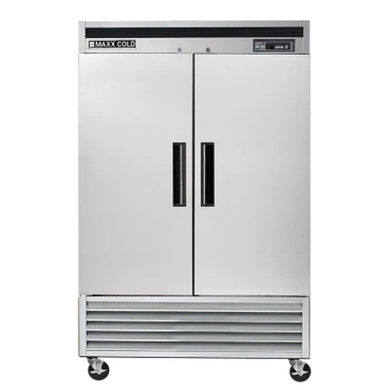 Maxx Cold Stainless Double-Door Commercial Reach-In Refrigerator (49 Cu.Ft.)