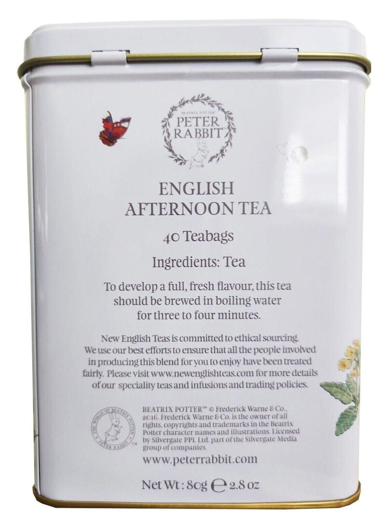 New English Tea, “PETER RABBIT”, English Afternoon Tea, 40 Tea Bags – NEW