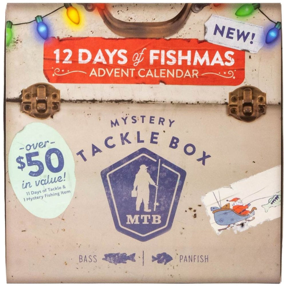 Mystery Tackle Box 12 Days of Fishmas Non-Lead Holiday Advent Calendar 2023 Freshwater Fishing Lures