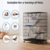 Pawgiant 4 Tier Cat Cage, 52'' H Pets Playpen Cat Kennel Ferret Crate Folding Steel