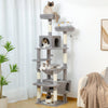 PAWZ Road 73" Cat Tree for Large Cats Multi Level Tall Cat Tower Condo with 7 Scratching Posts, Gray