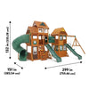 Kidkraft Paramount Wooden Swing Set with Two Clubhouses