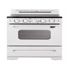 Unique Classic Retro 30" 3.9 Cu/Ft Freestanding 5-Element Electric Range with Convection Oven in Marshmallow White