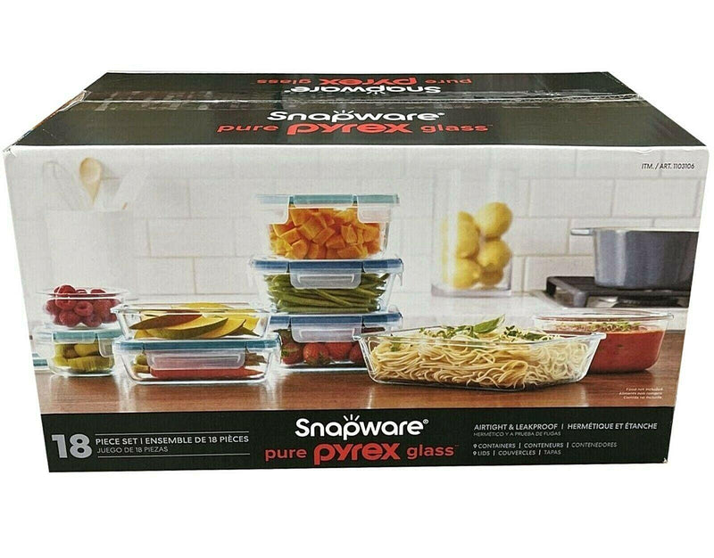 Snapware Pure Pyrex 18-Piece Glass Food Storage Set - 1103106