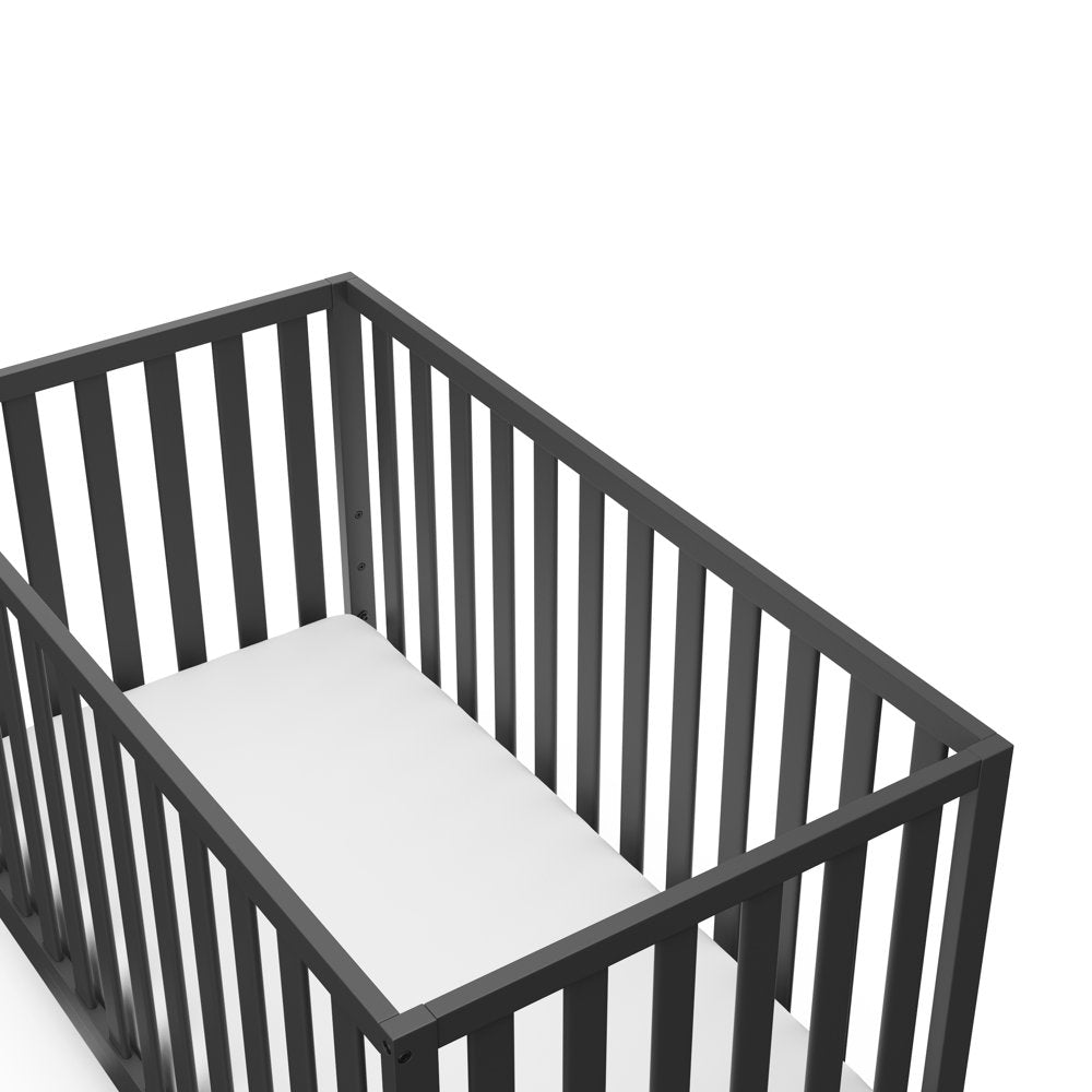 Storkcraft Sunset 4 in 1 Convertible Baby Crib, Gray