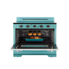 Unique Classic Retro 30" 3.9 Cu/Ft Freestanding 5-Element Electric Range with Convection Oven in Ocean Mist Turquoise