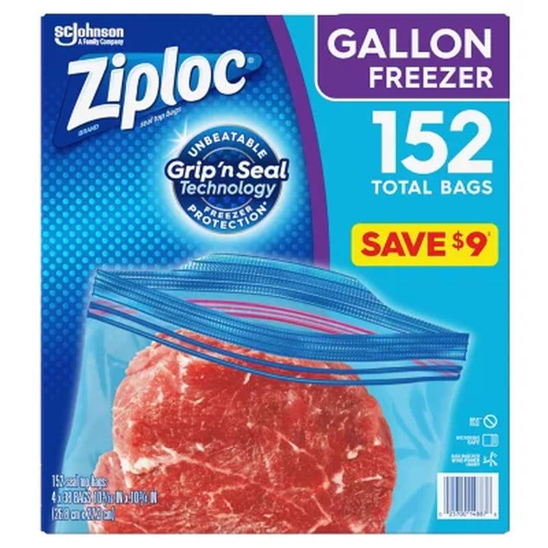 Ziploc Gallon Freezer Bags with New Stay Open Design (152 Ct.)