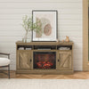 Ameriwood Home Ashton Lane Electric Fireplace TV Stand for Tvs up to 65", Rustic Oak