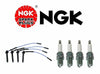 Set of 4 Spark Plugs & Spark Plug Wire Set NGK for Subaru Forester Impreza