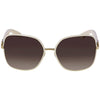 Salvatore Ferragamo Women'S Buckle Sunglasses, Ivory/Brown, One Size for Womens