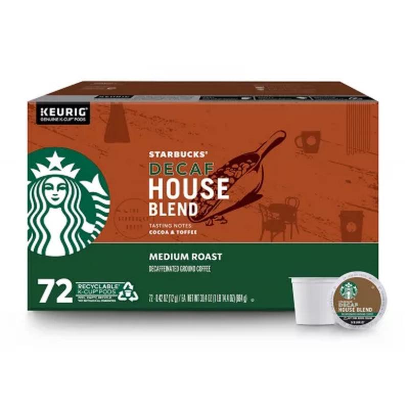 Starbucks Decaf Medium Roast K-Cups, House Blend (72 Ct.)