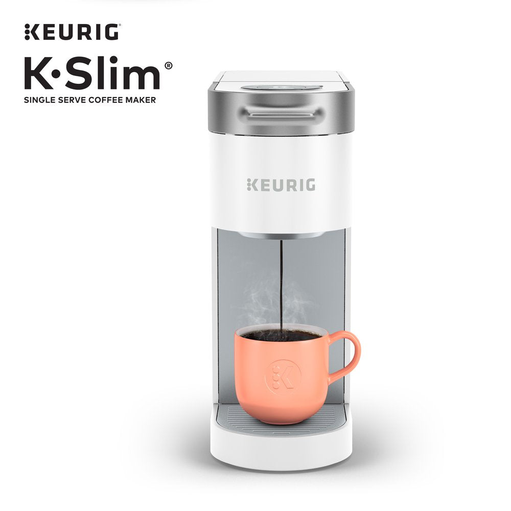 Keurig K-Slim Single Serve K-Cup Pod Coffee Maker, Multistream Technology, White