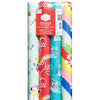 Holiday Time Whimsical Multi-Pack Wrapping Paper Christmas, Multi-Colored 30 in 120 Sq Ft