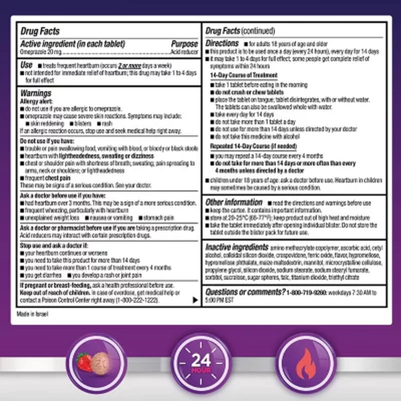 Member'S Mark Omeprazole Orally Disintegrating Tablets, 20 Mg. (42 Ct.)