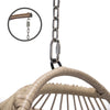 Nicesoul Foldable Wicker Hanging Egg Chair with Stand and Cover, Beige 350 Lbs Maximum Weight