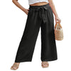 Anygrew Women Casual Wide Leg Pants High Waisted Business Work Casual Pants Loose Flowy Beach Palazzo Pants