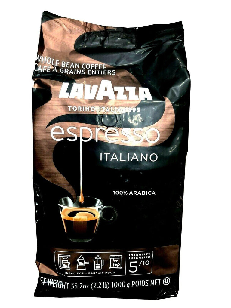 2 Packs Lavazza Caffe Whole Bean Organic Coffee Cafe Grains Entiers 35.2 Oz