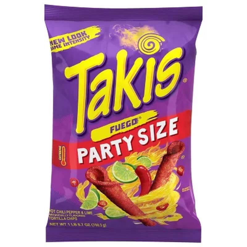 Takis Fuego Rolled Tortilla Chips Party Size Bag (24.7 Oz.)