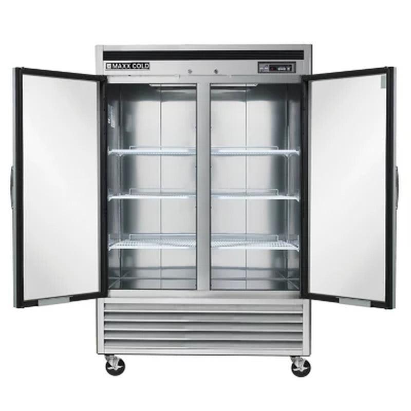 Maxx Cold Stainless Double-Door Commercial Reach-In Refrigerator (49 Cu.Ft.)