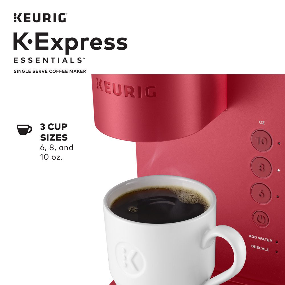 Keurig K-Express Essentials Single-Serve K-Cup Pod Coffee Maker, Red