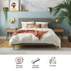 Mr. Kate Daphne Upholstered Bed with Headboard and Modern Platform Frame, Full, Dark Gray Linen