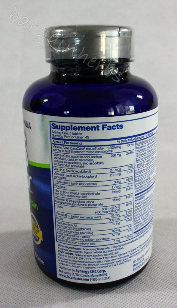 FOCUS Factor Nutrition for the Brain Dietary Supplement, 180 Tablets Exp:07/2025