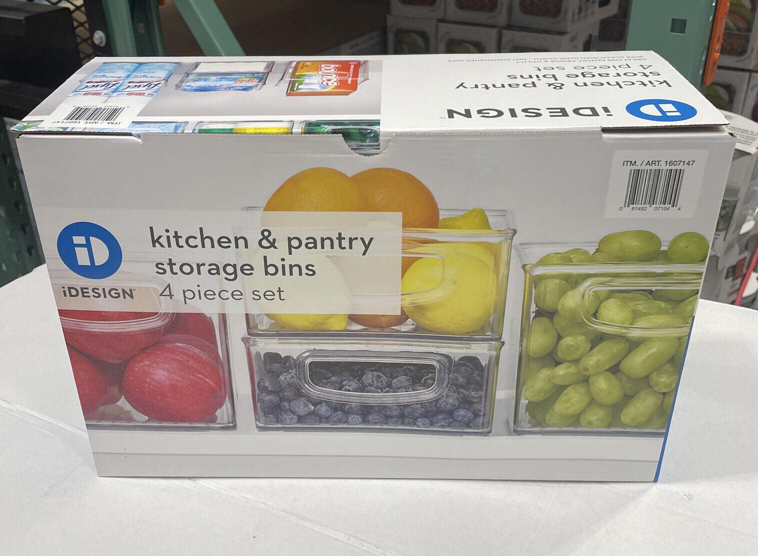 iDesign 4 Piece Kitchen Bin Set