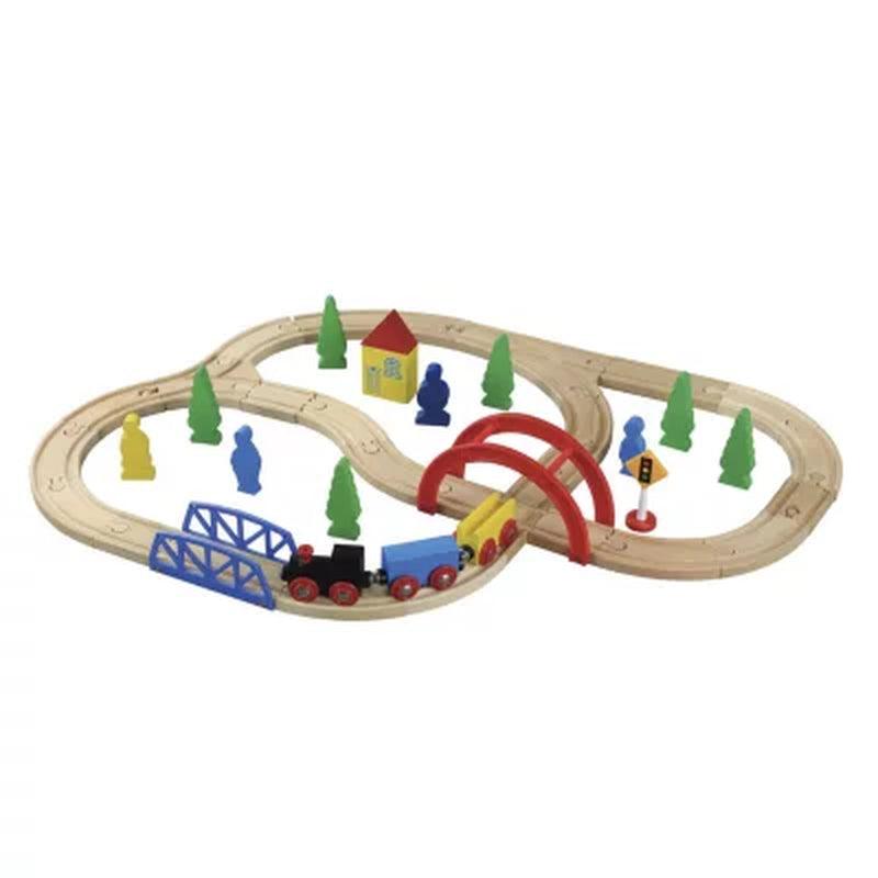 40 Piece Wooden Train Set