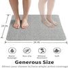 SIXHOME Loofah Shower Mat 24"X24" Non Slip Bathtub Mat PVC Quick Drying Bathmat Comfortable Textured Surface Easy Cleaning Shower Floor Mat Light Grey