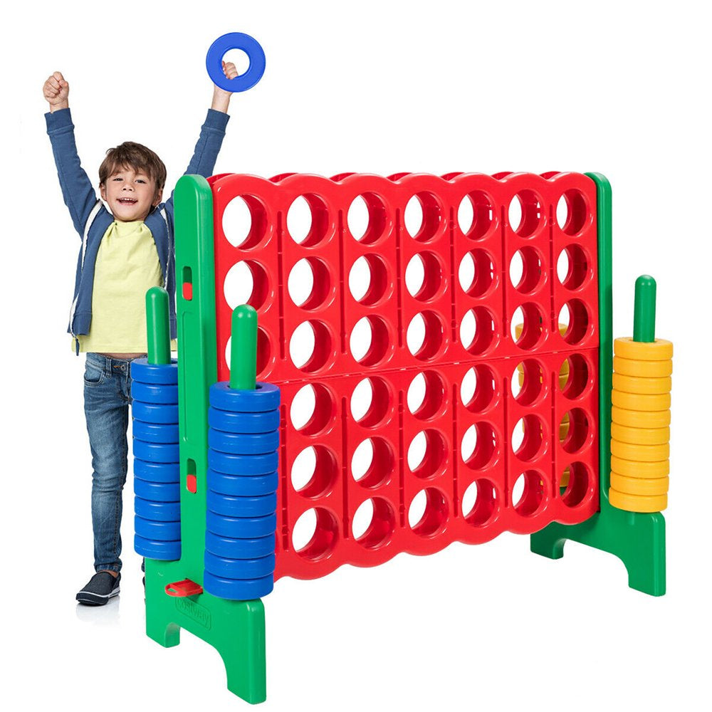 Costway Jumbo 4-To-Score 4 in a Row Giant Game Set for Family Green