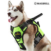 MASBRILL Reflective Dog Harness No Pull Dog Vest Harness with Handle, Breathable Padded Dog Chest Harness Adjustable for Small Dog-Green S