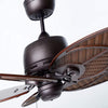 Noble Comfort 52" Outdoor Ceiling Fan, Palm Leaf Blades Dark Bronze