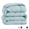 SOPAT All Season down Alternative Comforter Hotel Luxury Quilted Duvet Insert Cooling Washable Hypoallergenic Reversible Quilt - King,Aqua