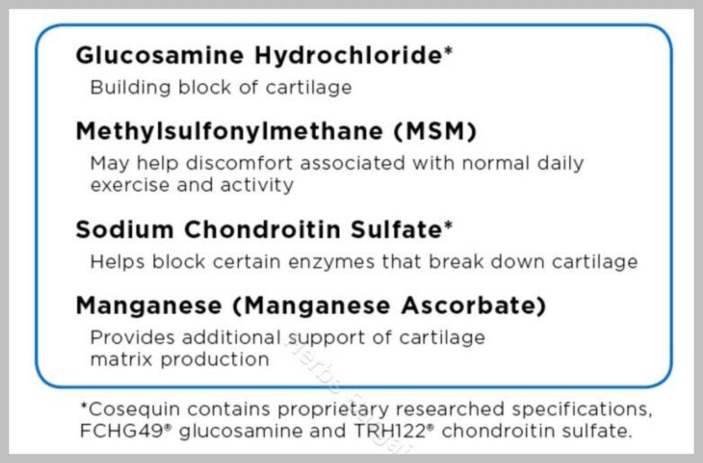 Cosequin DS plus MSM Max Joint Health 180Ct for Dogs Exp 03/26