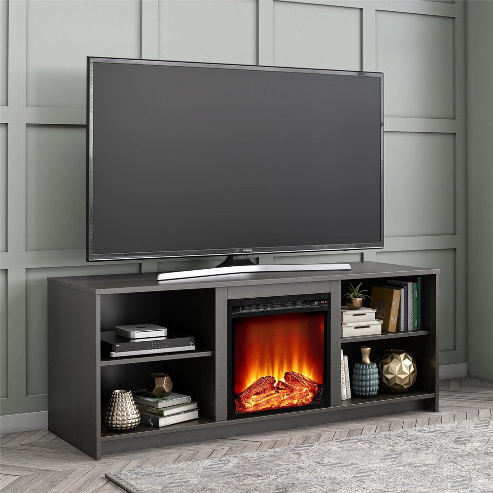 Mainstays Fireplace TV Stand for Tvs up to 65", Espresso