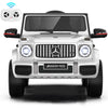 TOKTOO 24V 4WD Licensed Mercedes-Benz G63, Battery Powered Ride on Car W/ Remote, LED Light, Music Player-White