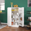 HOMEFORT 41" Kitchen Pantry, Farmhouse Pantry Cabinet, Storage Cabinet with Doors and Adjustable Shelves 41" H X 23.2" W X 12" D (White)