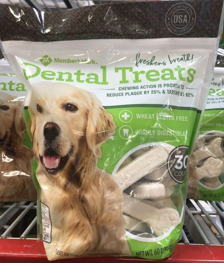 🔥 Member'S Mark Dental Chew Treats for Dogs Wheat Gluten Free (30 Ct) 🐶 Food