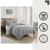 Sharper Image 3-Piece Grey down Alternative Comforter Set, Full