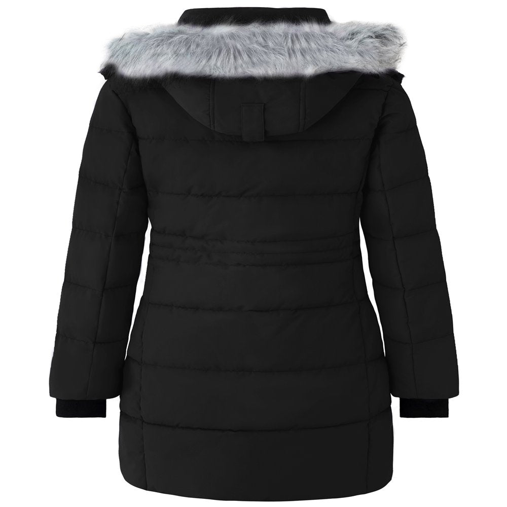 Wantdo Women'S Puffer Jackets Padded Winter Jackets Warm Puffy Jacket Long Winter Coats Black M