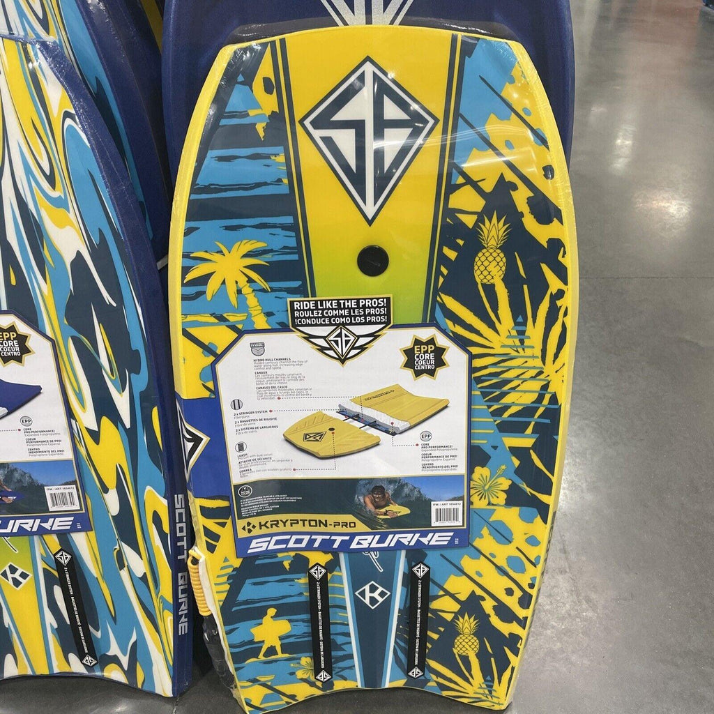 🔥 Krypton Scott Burke Hydro-Hull, Yellow Color Bodyboard Size 42"× 22" 🔥