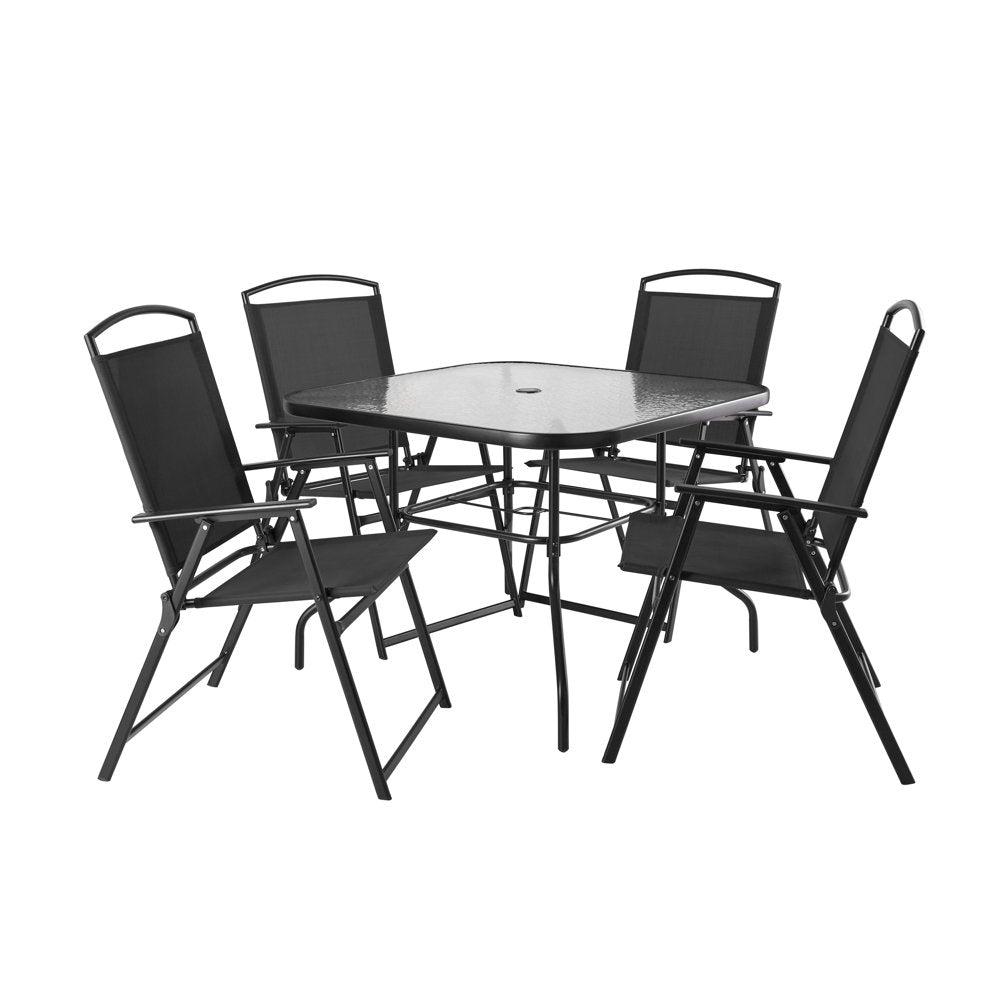 Mainstays Albany Lane 6-Piece Outdoor Patio Dining Set, Black